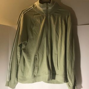 New York Laundry track jacket size xl long sleeves zipper green 100% cotton